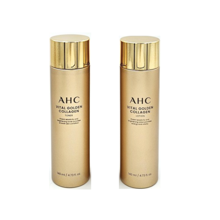 AHC 바이탈 골든 콜라겐 토너 140mL + 로션 140mL