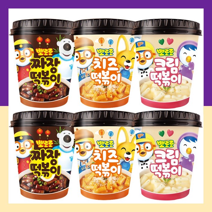 뽀로로 떡볶이 크림맛 115g, 115g, 16개