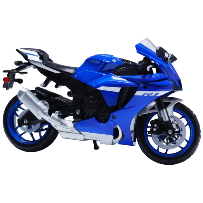 마이스토 1:12 야마하 YZF-R1 2021 블루 다이캐스트 오토바이모형 바이크피규어, 1개