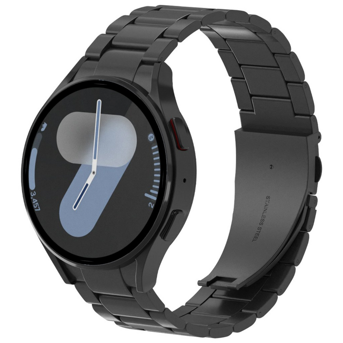 아이메이드잇 갤럭시워치 호환 스탠다드 일체형 메탈 밴드 스트랩, 블랙