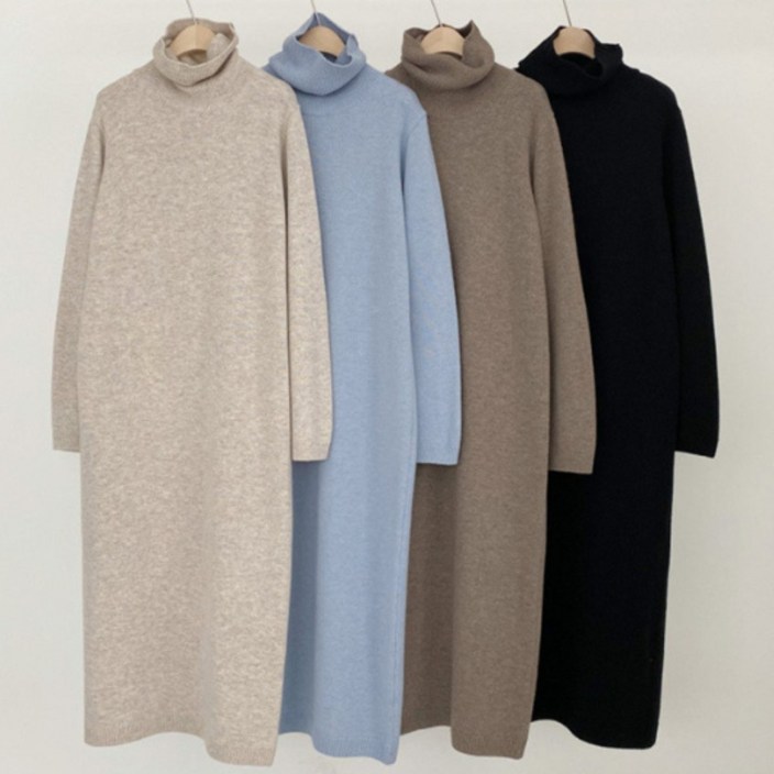 루어스룸 도톰이 루즈핏 니트 원피스2color