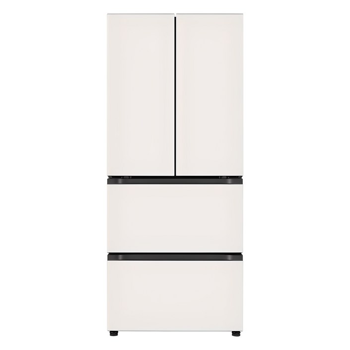 색상선택형 LG전자 오브제 402L 스탠드형 김치냉장고 메탈 4도어 디오스 방문설치, 오브제컬렉션베이지, Z403MEEF53