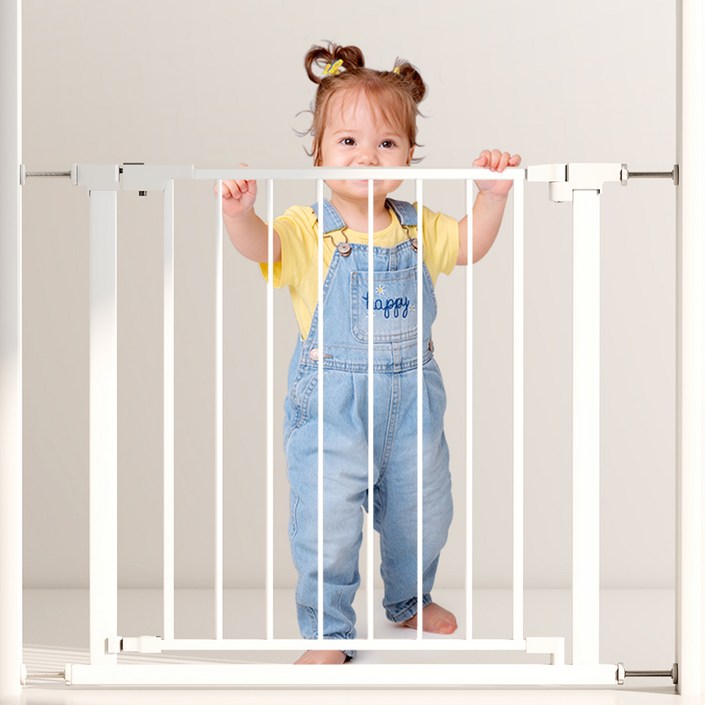 조이올리 유아용 이중잠금 길이조절 안전문, 화이트