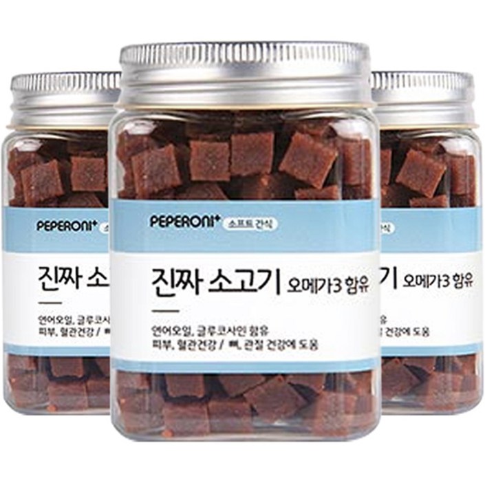 페페로니 애견용 오메가3 져키, 소고기, 3개, 180g
