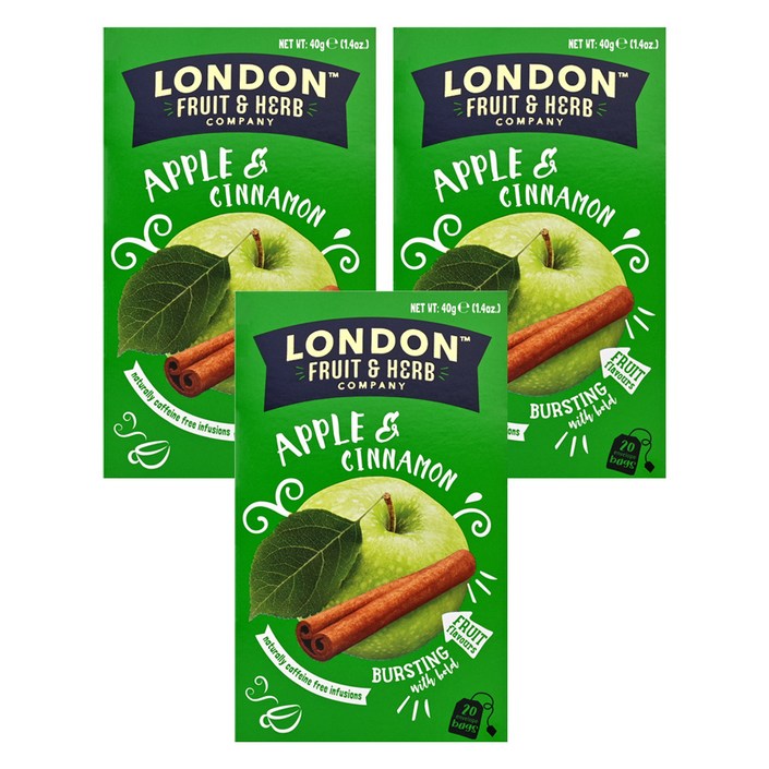 런던프룻앤허브 애플 앤 시나몬 티백, 2g, 20개입, 3개
