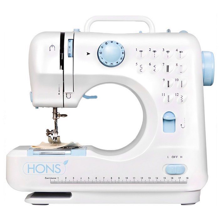 혼스 한땀한땀 프로 미니재봉틀, HSSM1201BL, 블루