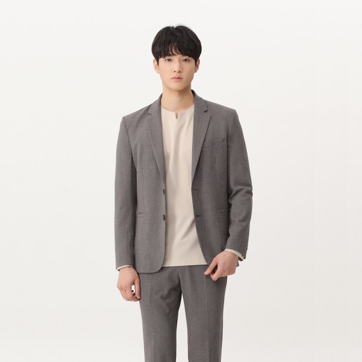 마인드브릿지 남성용 TR4WAY 스판 하운드 투스 자켓 셋업 MUJK6104 마인드브릿지 남성용 TR4WAY 스판 하운드 투스 자켓 셋업 MUJK6104