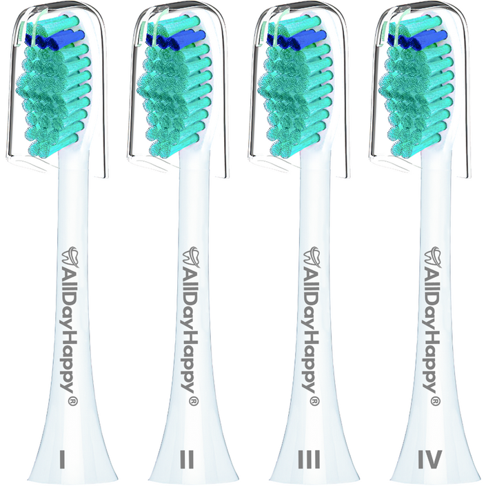 올데이해피 필립스 호환용 전동 칫솔모 4p 안전뚜껑 4p 세트, HX6014P, 1세트