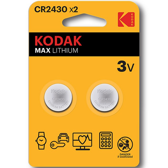 코닥 MAX CR2430 3V 리튬 코인 건전지