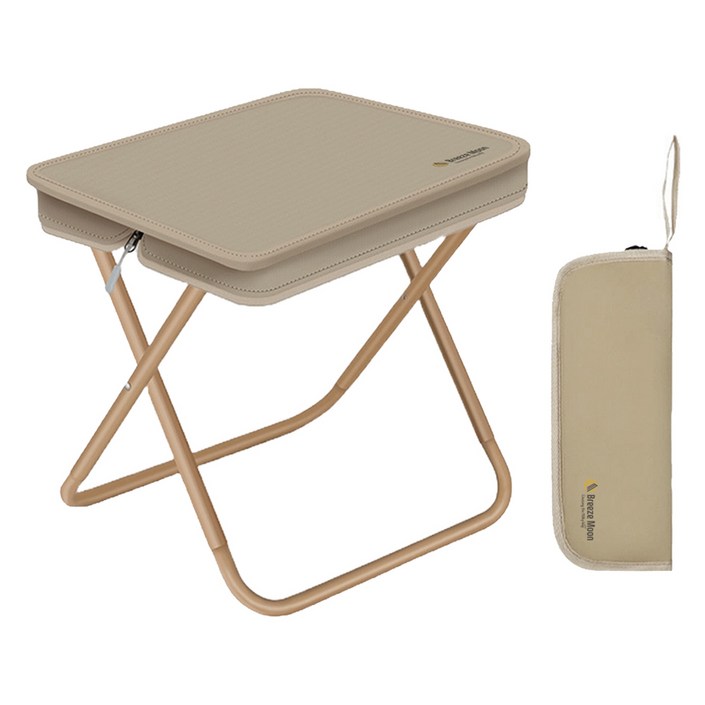 브리즈문 고탄소강 초경량 접이식 파우치형 휴대용 캠핑 의자 중형