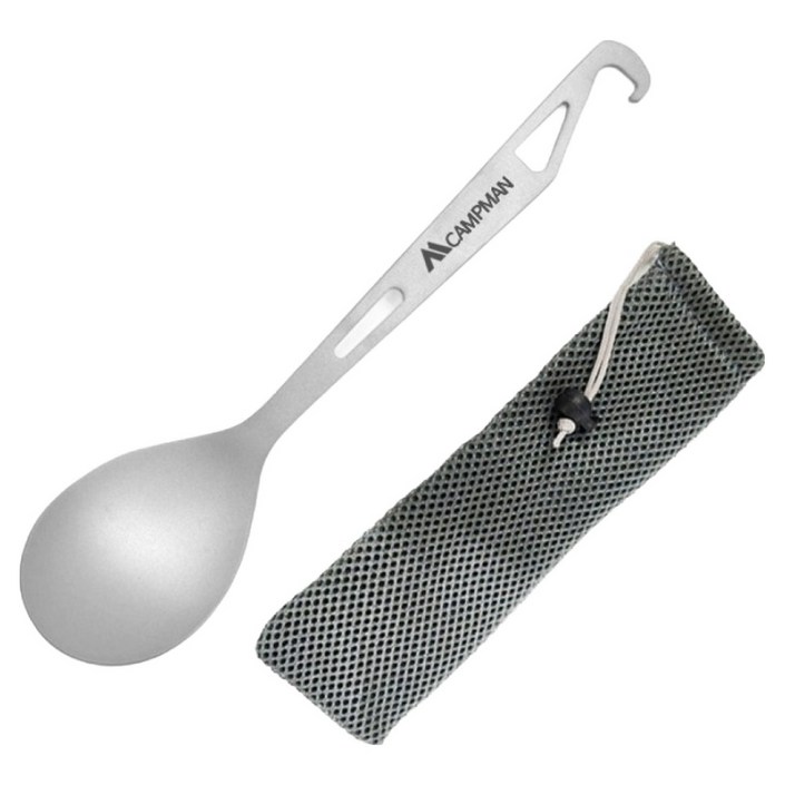 캠프맨 티타늄 캠핑 숟가락 + 케이스 세트