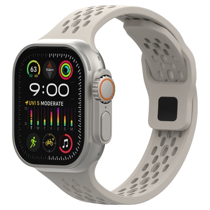 스카이 팔레트 실리콘 펀칭 스포츠 밴드 스트랩, 스타라이트, 1개