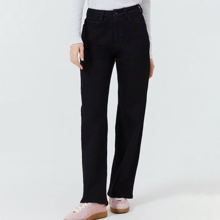 게스 여성용 기모 BLK톤 와이드 팬츠 YO4D9195