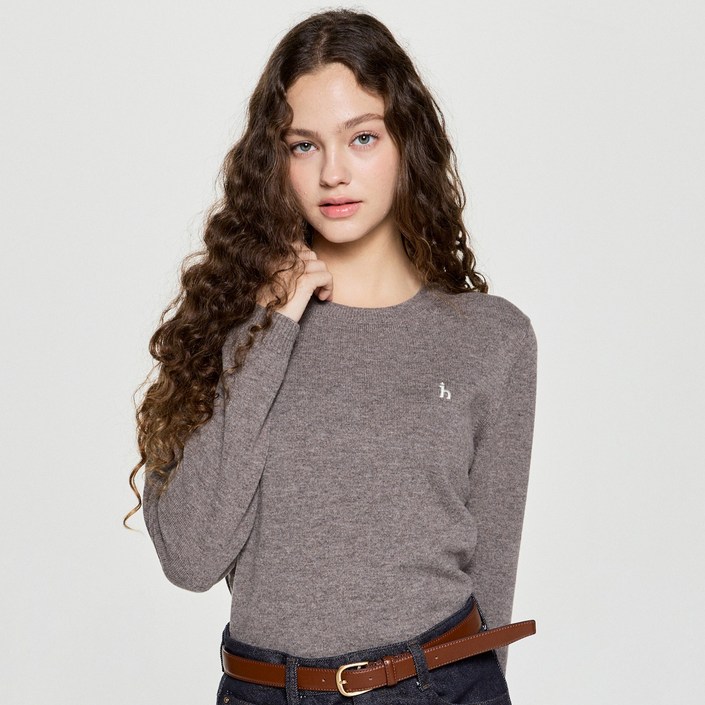 헤지스 여성용 짜임 울캐시미어 혼방 니트