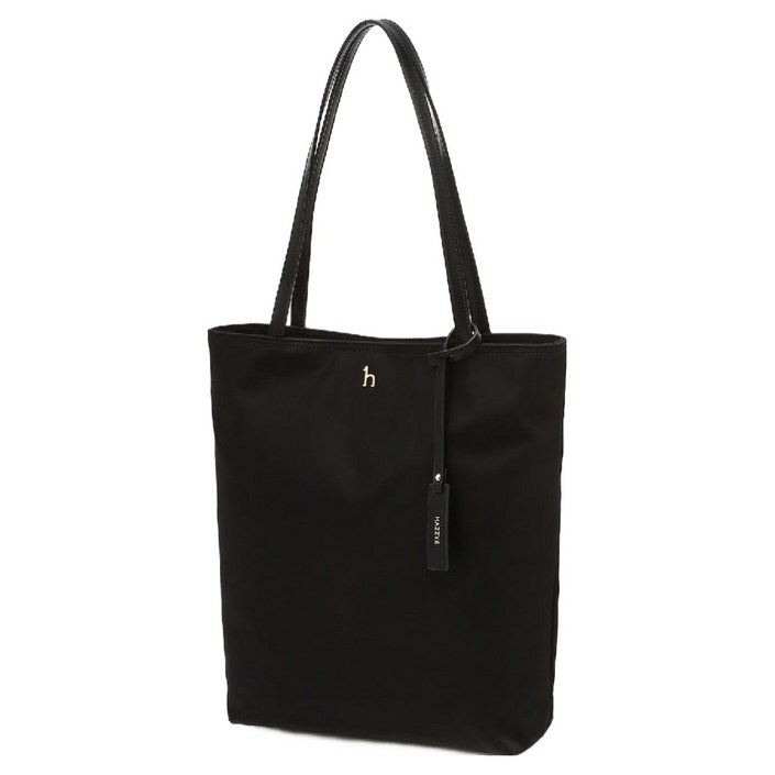 헤지스 블랙 나일론 퍼피 로고 숄더백