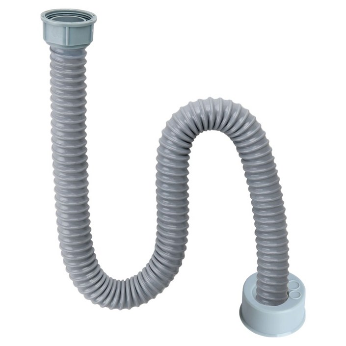 와이넷 국산 싱크대호스 100cm 악취방지캡 세트, 그레이, 1세트