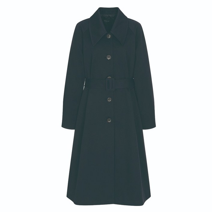 올리브데올리브 여성용 벨티드 싱글 A라인 트렌치 코트
