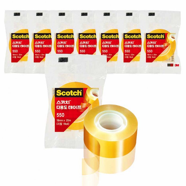 쓰리엠 스카치 다용도테이프 550 리필 18mm x 20m