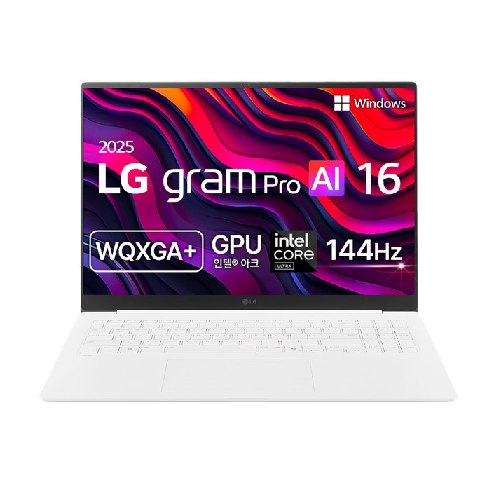 LG전자 2025 그램 Pro AI 16 WQXGA 코어Ultra5, 에센스화이트, 256GB, 16GB, WIN11 Home, 16Z90TSGS5CK LG전자 2025 그램 Pro AI 16 WQXGA 코어Ultra5, 에센스화이트, 256GB, 16GB, WIN11 Home, 16Z90TSGS5CK