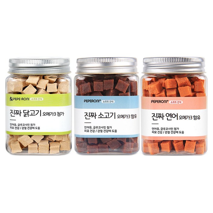 페페로니 강아지 진짜 오메가3 간식 세트, 540g, 1세트 페페로니 강아지 진짜 오메가3 간식 세트, 540g, 1세트