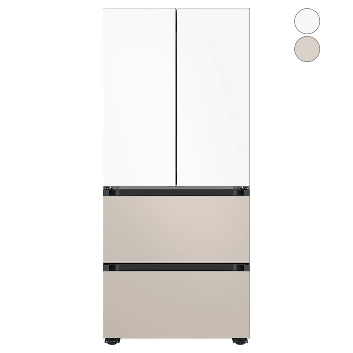 색상선택형 삼성전자 비스포크 420L 4도어 냉장고 AI 김치플러스 키친핏 방문설치