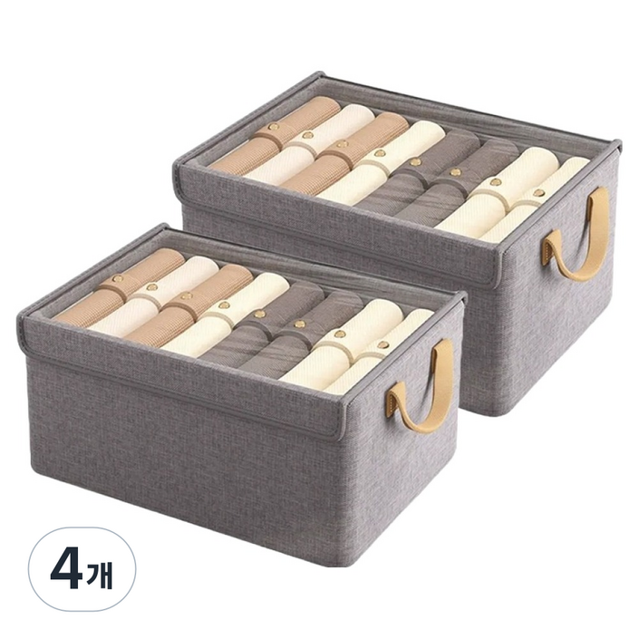 라라공방 투명 커버 옷정리 수납함