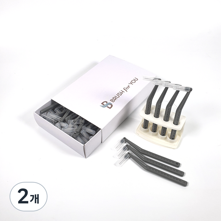 브러쉬포유 L형 치간칫솔 L 1.5mm 50p 거치대, 2개, 50개 브러쉬포유 L형 치간칫솔 L 1.5mm 50p 거치대, 2개, 50개
