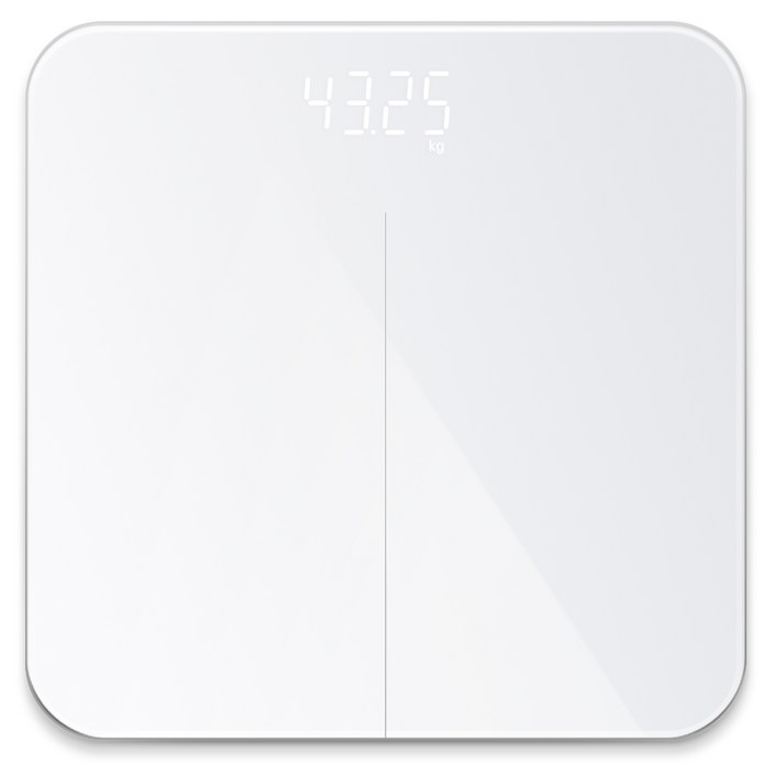 홈플래닛 디지털 LED 가정용 체중계, 화이트, 1개, CSC01