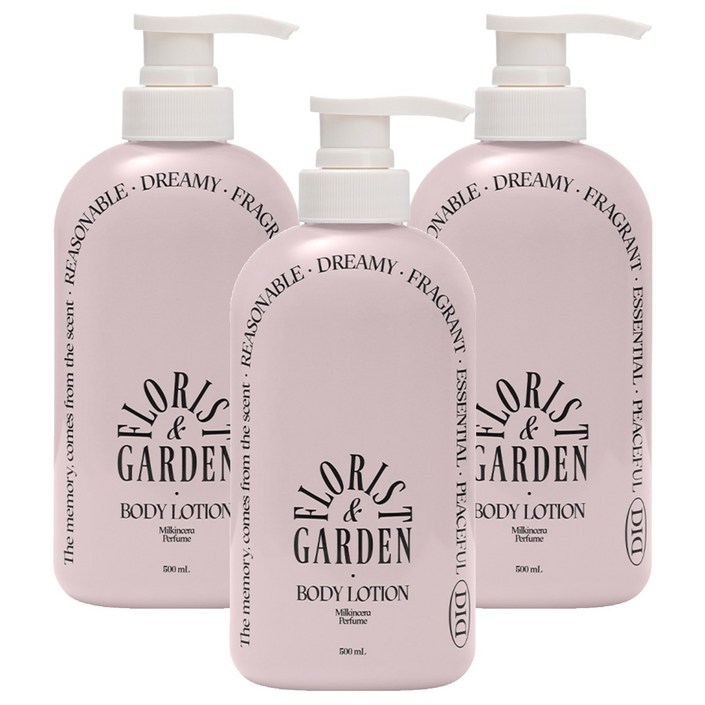 오디드 밀크인세라 퍼퓸 바디로션 플로리스트가든향, 500ml, 3개