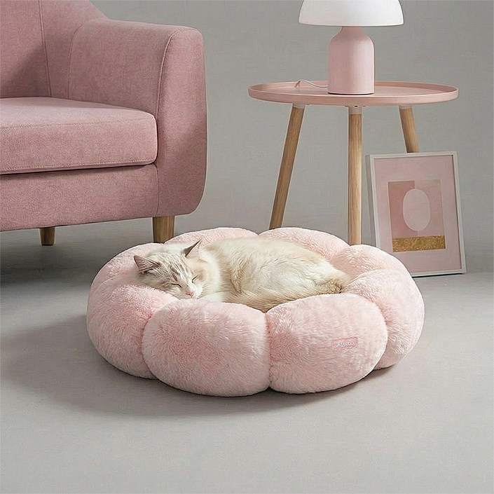 레토 반려동물 플라워 도넛 쿠션