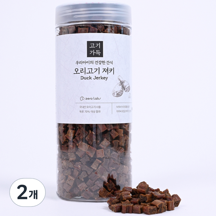 제로랩스 강아지 고기가득 져키 간식, 오리고기, 1kg, 2개 제로랩스 강아지 고기가득 져키 간식, 오리고기, 1kg, 2개