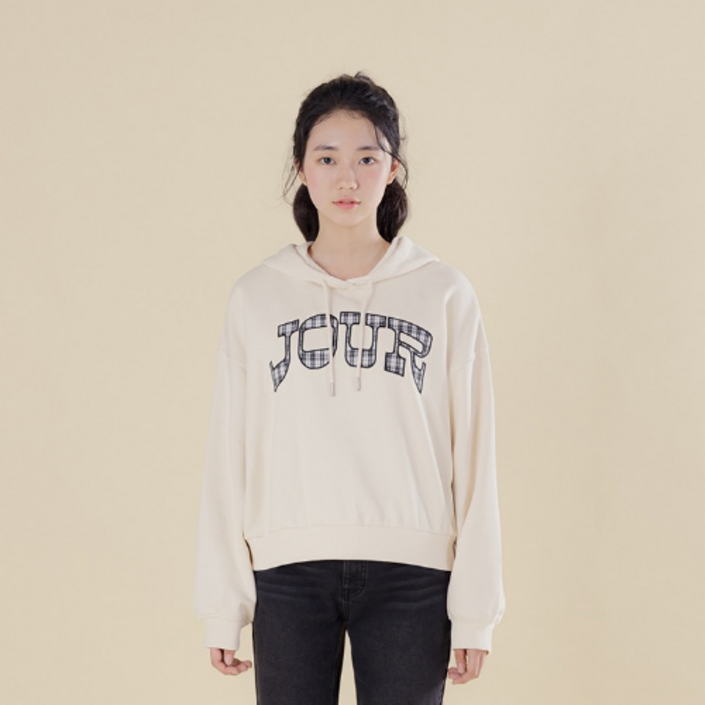 디디오스튜디오 주르 크롭 후드 기모 맨투맨