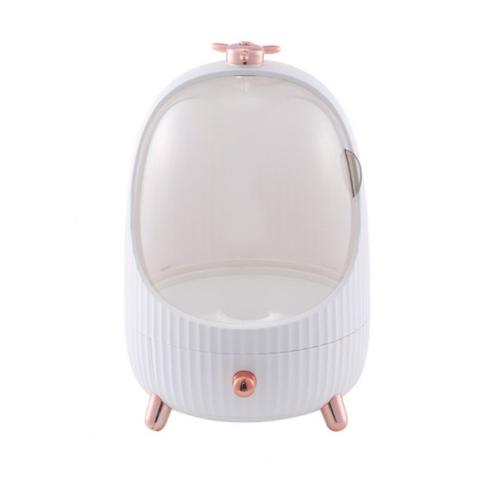 투명 미닫이 서랍형 대형 화장품 정리대 YT_RA1561, 1개, 화이트