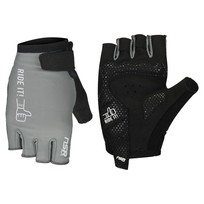 NSR 클럽 라이드 잇 반장갑 양손착용, 라이트그레이, 1세트