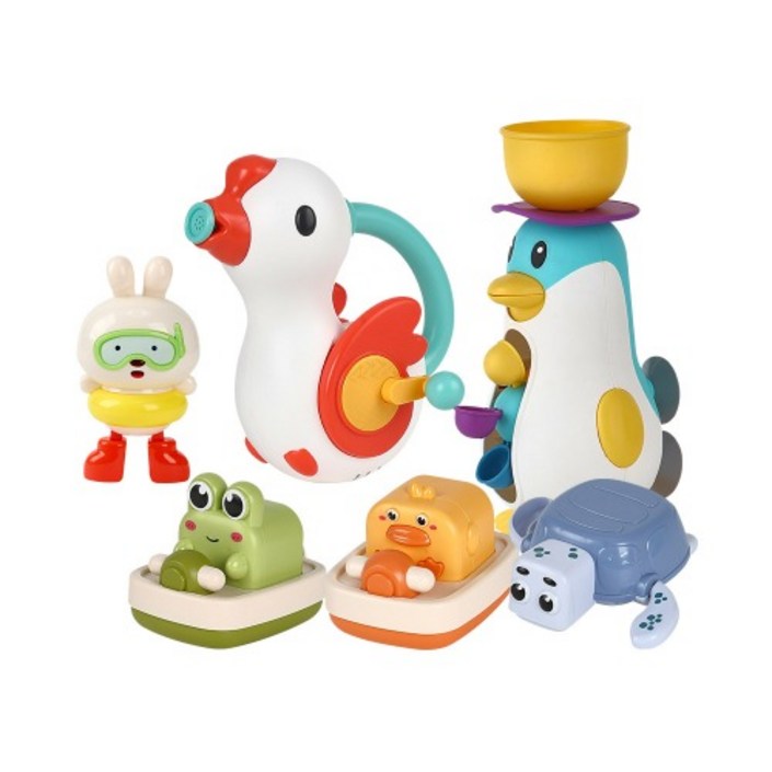 캐스B 네이처 뉴 즐거운 목욕놀이 장난감6종1039set 물놀이 태엽 욕조 장난감