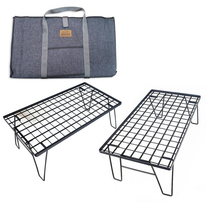 스텐판캠핑 접이식 쿨러스탠드 2개1세트 캠핑 테이블 선반 받침 / 정품가방증정 K164