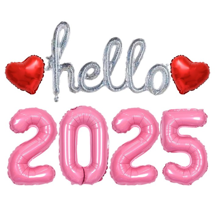 헬로 Hello 2025 새해 풍선세트 신년 파티 용품