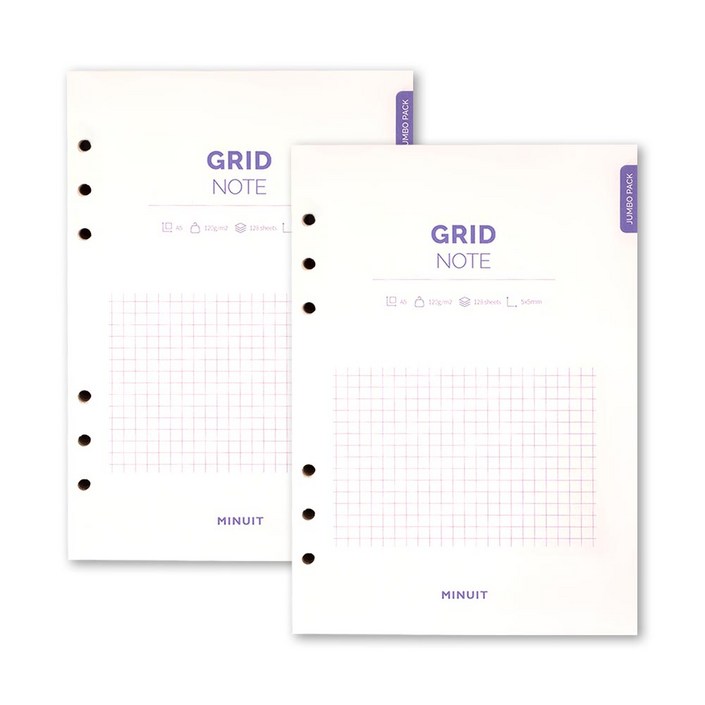 미뉴잇 다이어리 속지 A5 점보팩 2개