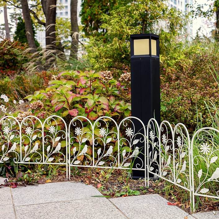 오스칼 철제 야외 정원 화단 울타리 가림막 (총250*50CM), 크림