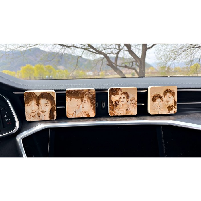 디엠지아트토이 특별한 선물 차량용 미니 우드액자