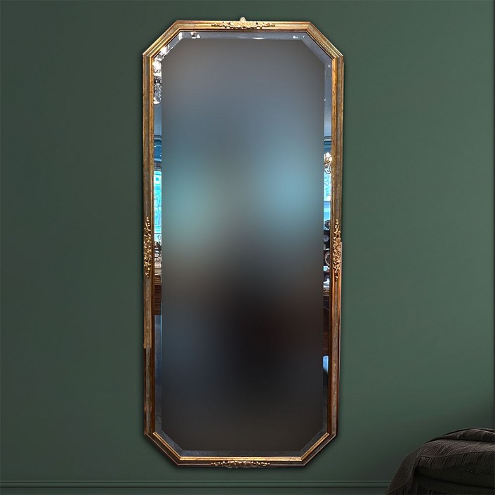 이태리 코르니치 골드팔각거울대 전신거울 Art.4904B, gold