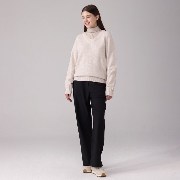 에버라스트 여성 와이드 팬츠 겨울 기모바지