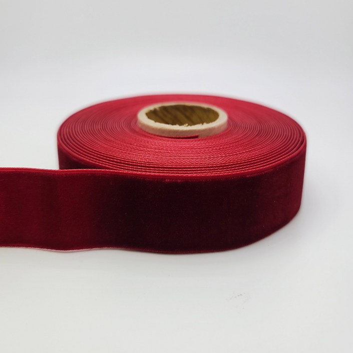 벨벳 크리스마스 겨울 트리 리본 끈 선물 포장 장식 공단 10YD9m  20YD18m