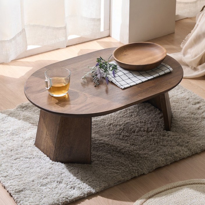 우디젠 바라봄 미니 티테이블, 월넛