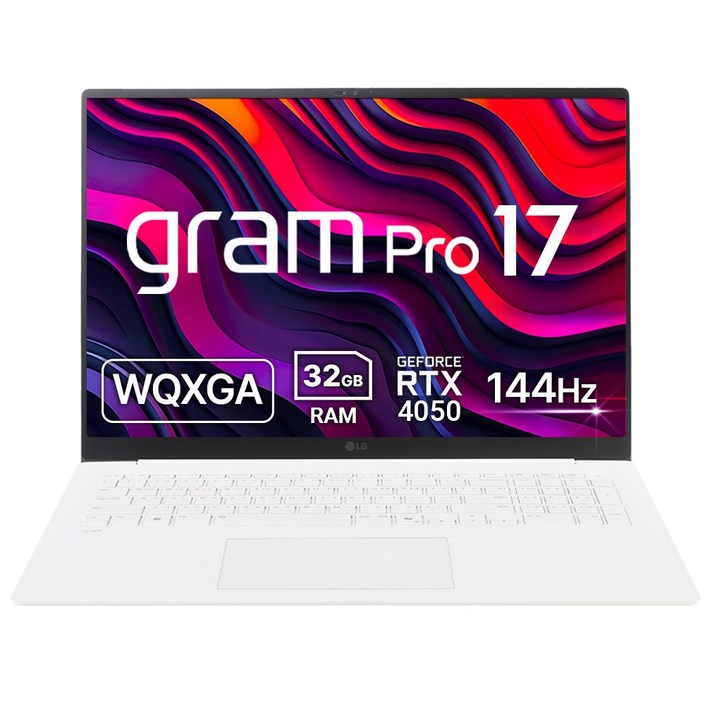 LG전자 2025 그램 프로 17인치 17ZD90TRSXFWK 프리도스 RTX 4050 32GB 초경량 대화면 대학생 고성능 게이밍 노트북, 17ZD90TRSXFWK, 윈도우 11 홈, 32GB, 512GB, 화이트