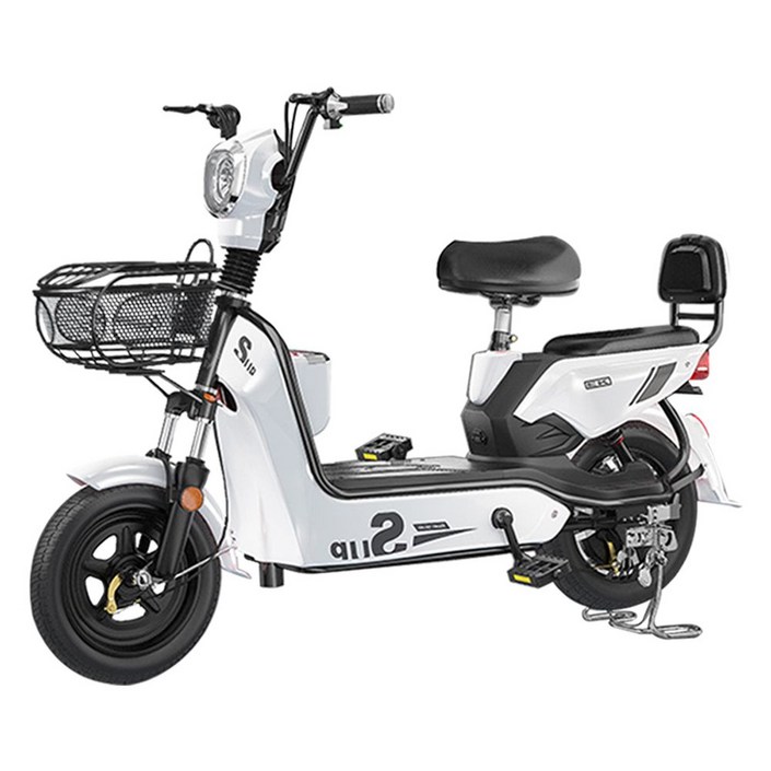 전기 자전거 48v 2인용 전기 이륜 오토바이, 기본, 12A 48V 블랙 60km 20221201