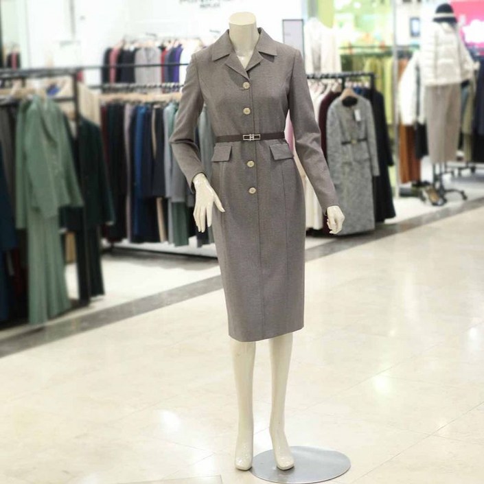 미니멈 카라넥 H라인 벨트 원피스 MXDGWO0150M