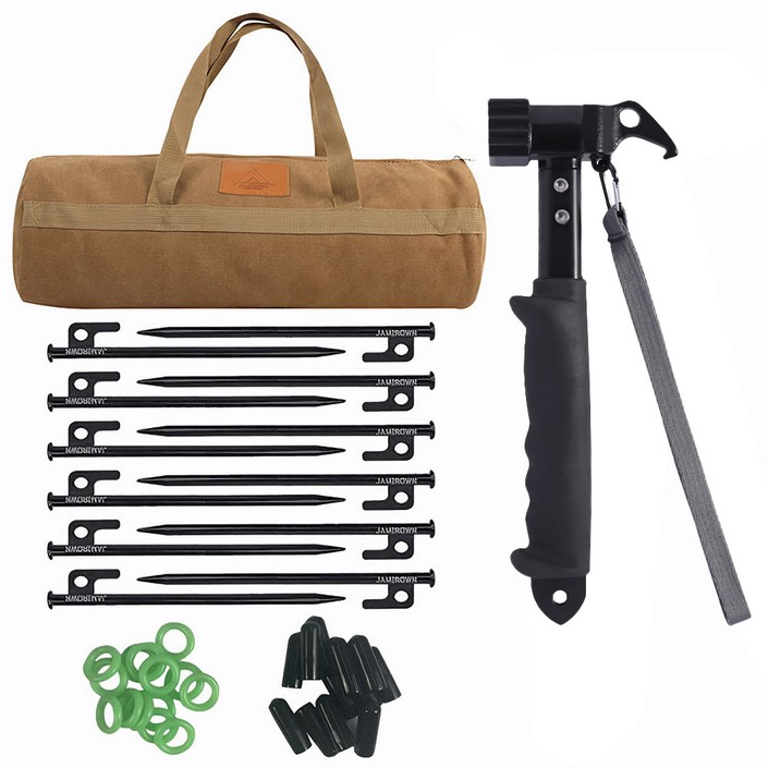 자캠 단조팩 12개 40cm 전용가방 캠핑 파운딩 해머 포함