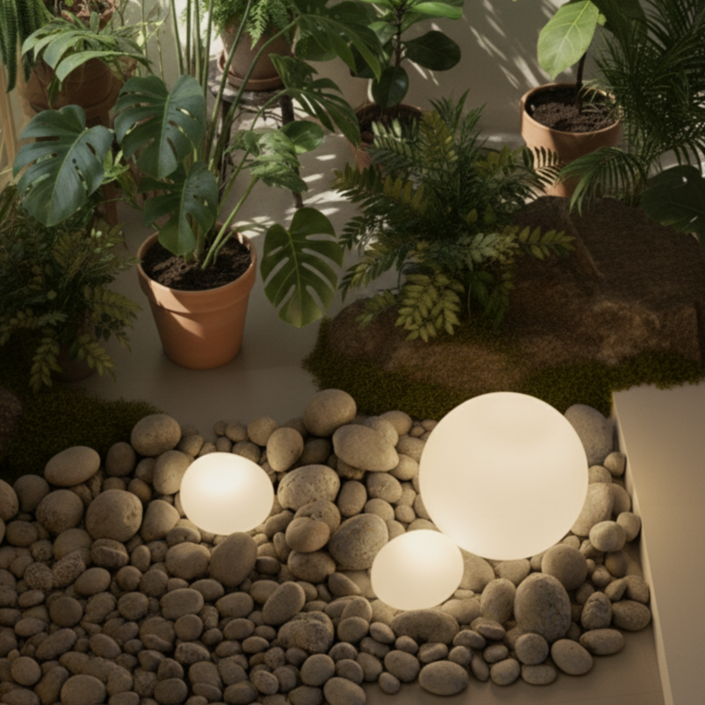 도르리 조약돌 팬던트 조명 무선 LED 단스탠드 무드등, 3색