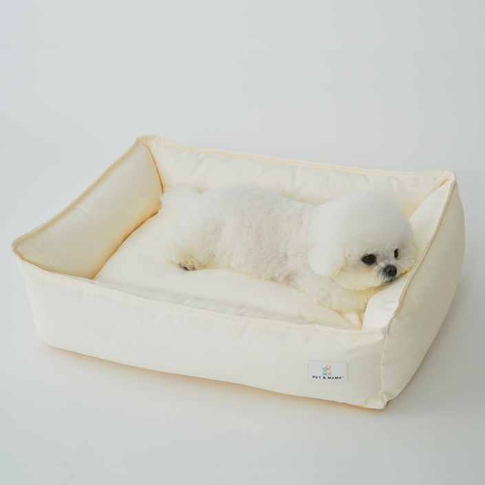 홀릭하임 강아지 사계절 커버분리형 방수 방석 P02, 1개, 라이트옐로우